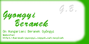 gyongyi beranek business card