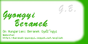 gyongyi beranek business card